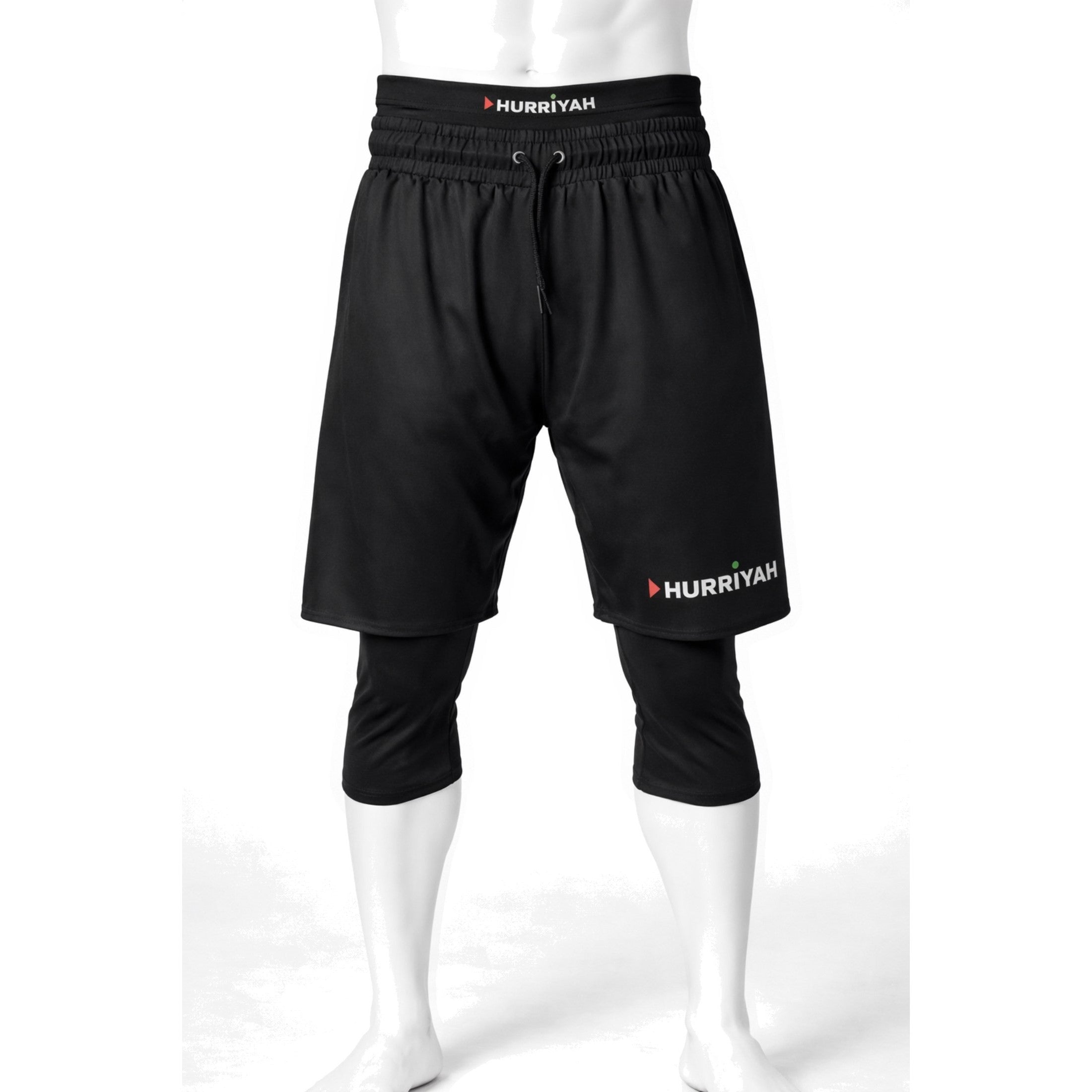 2-in-1 Performance Shorts -  3/4 Inner Legging